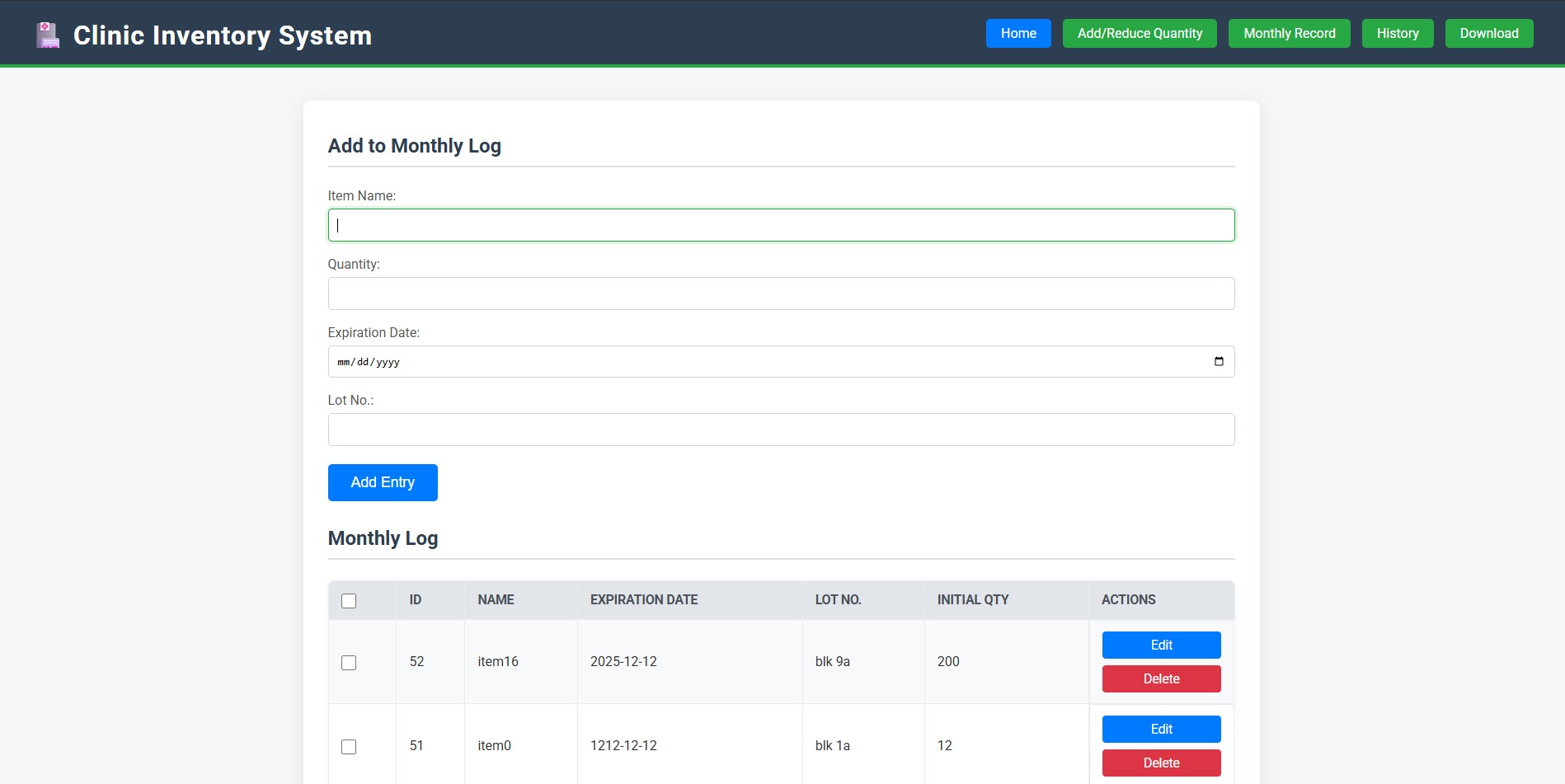 Clinic Inventory System thumbnail
